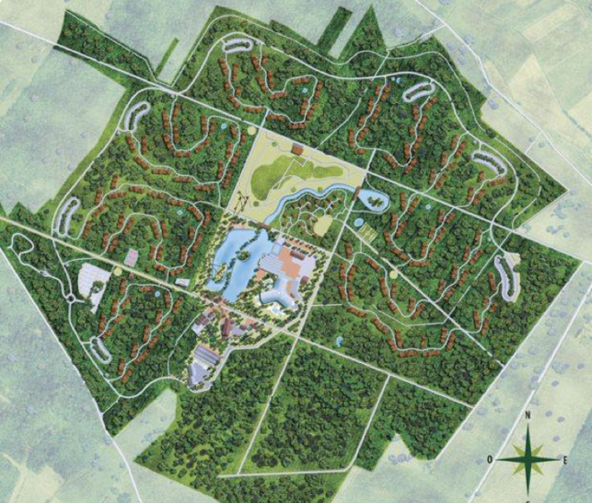 Plan du Center Parcs à Morton dans la Vienne (DR PVCP). Plan du Center Parcs à Morton dans la Vienne (DR PVCP).